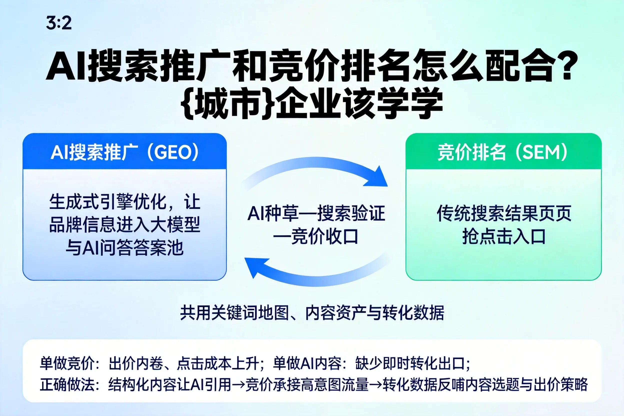 AI搜索推广和竞价排名怎么配合？安康企业该学学