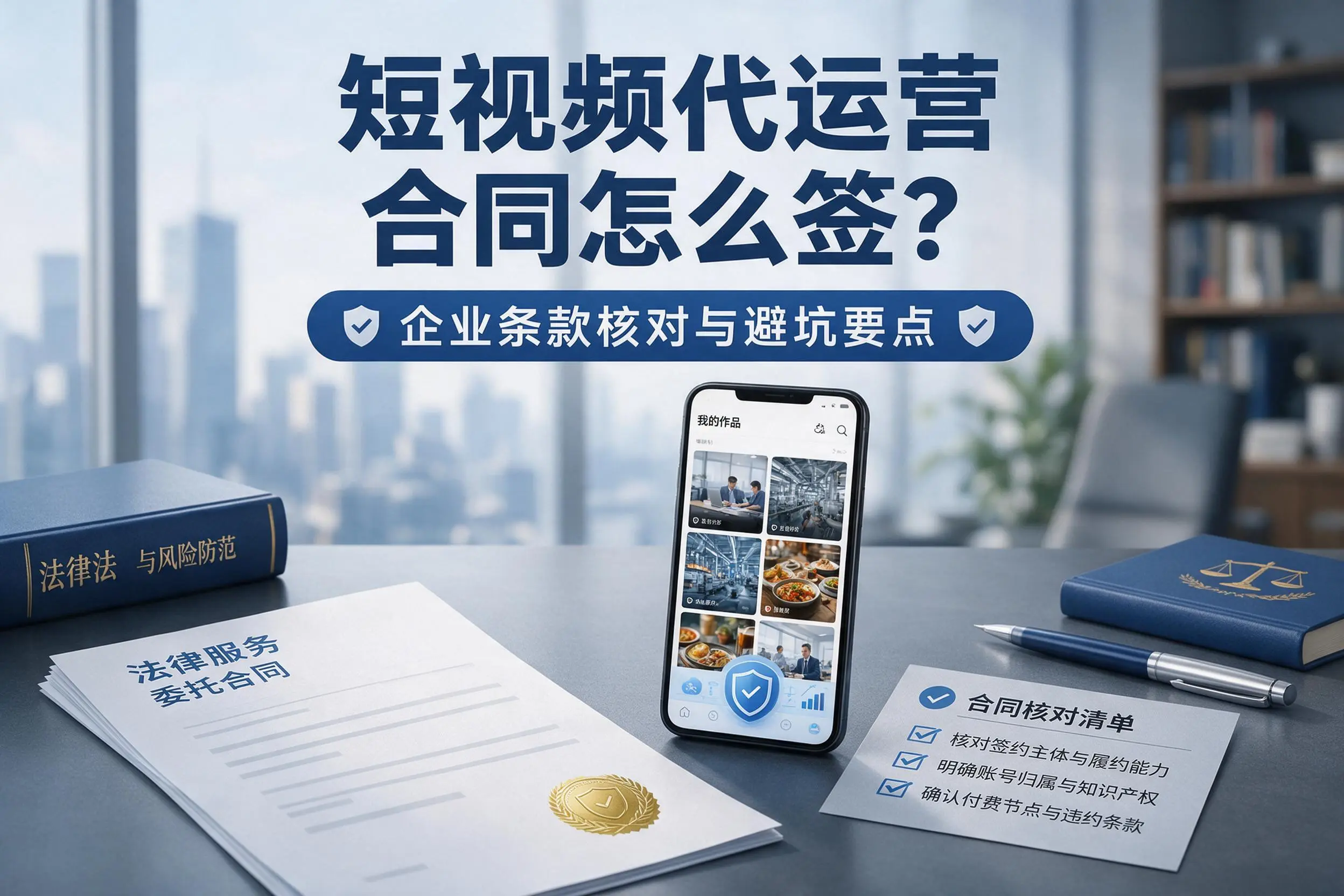 短视频代运营合同怎么签？安康企业条款核对与避坑要点