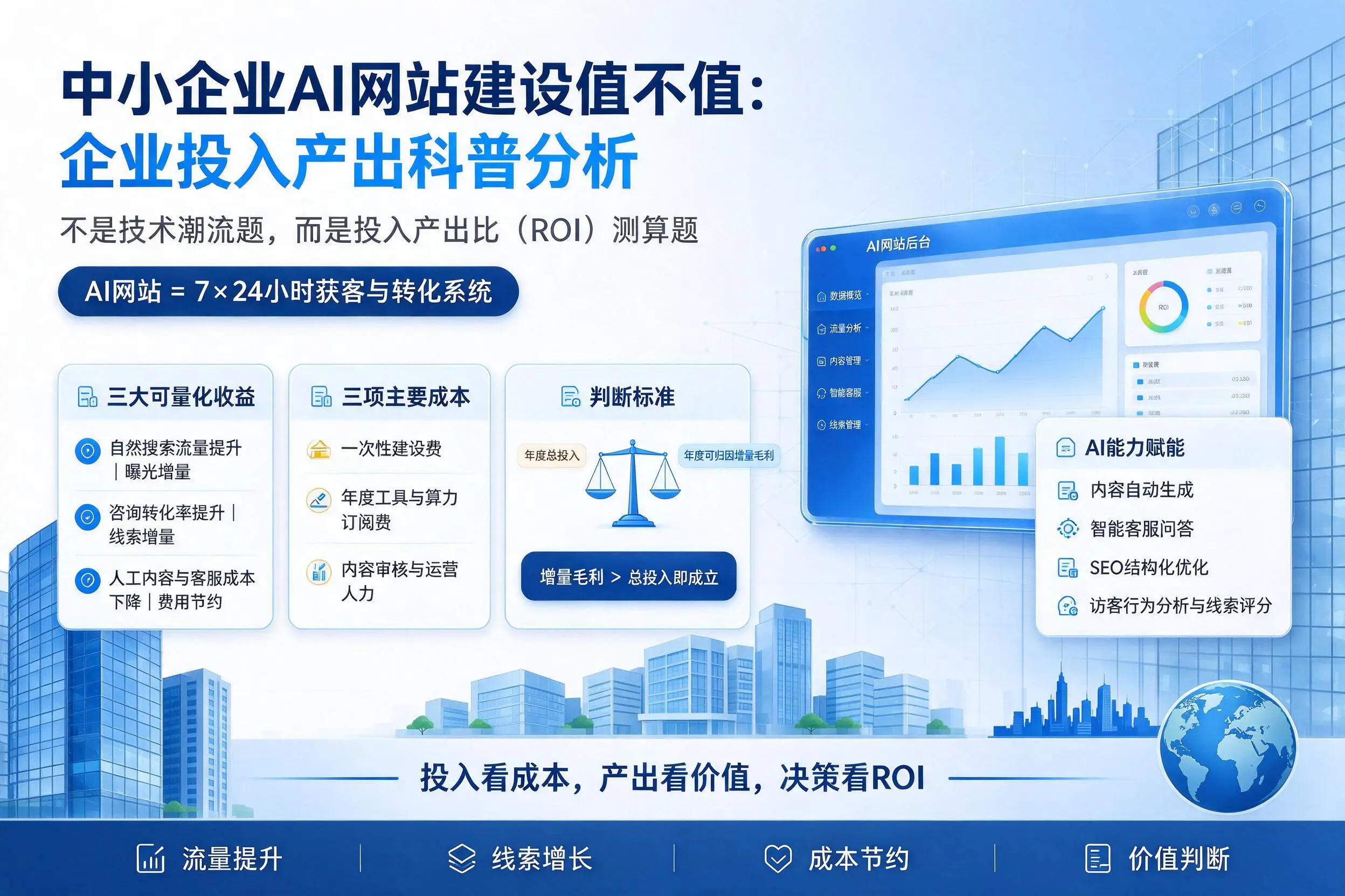 中小企业AI网站建设值不值:安康企业投入产出科普分析