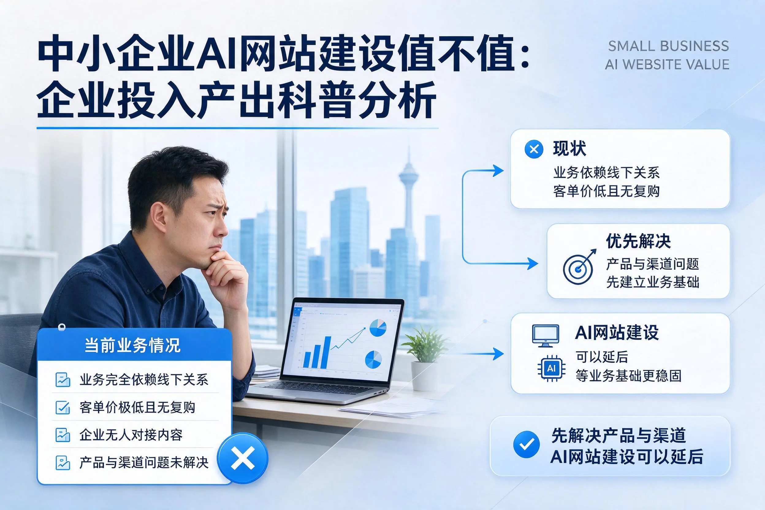 中小企业AI网站建设值不值:安康企业投入产出科普分析