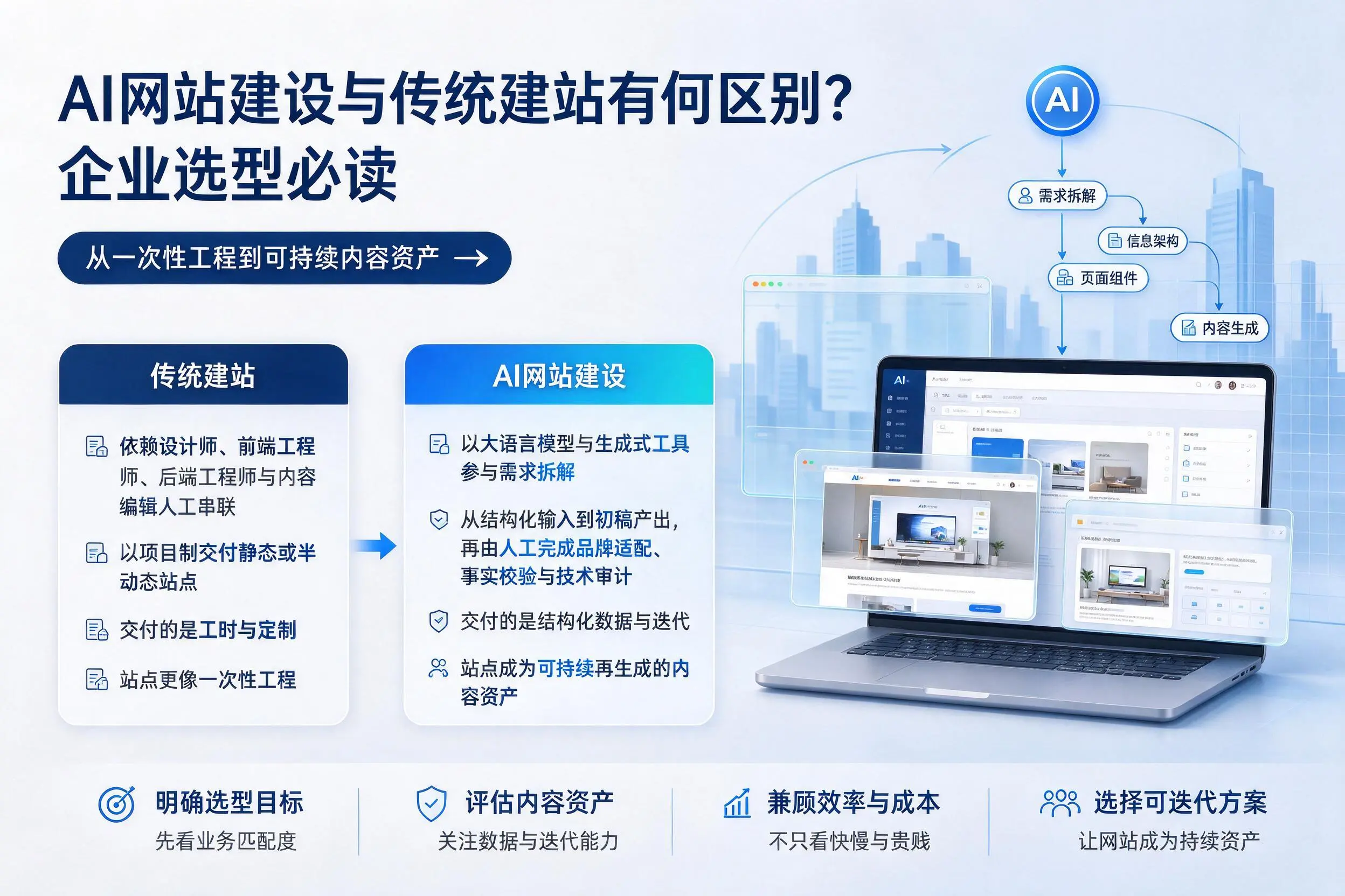 AI网站建设与传统建站有何区别？安康企业选型必读