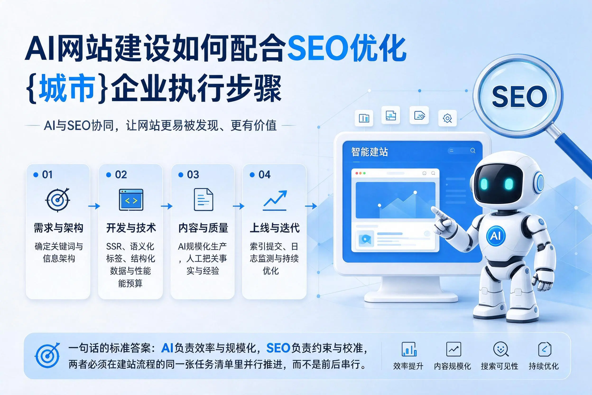 AI网站建设如何配合SEO优化,安康企业执行步骤