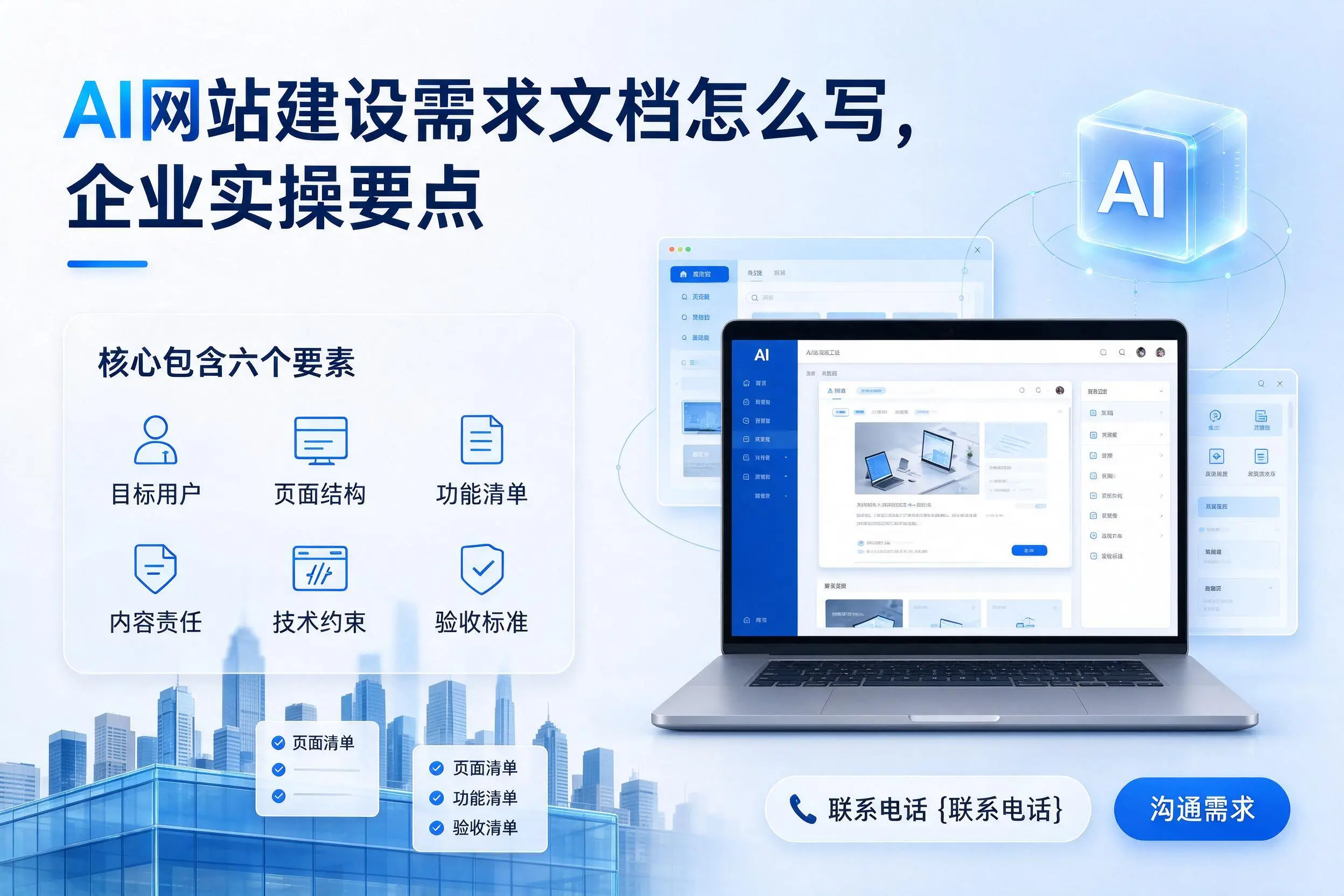 AI网站建设需求文档怎么写,安康企业实操要点